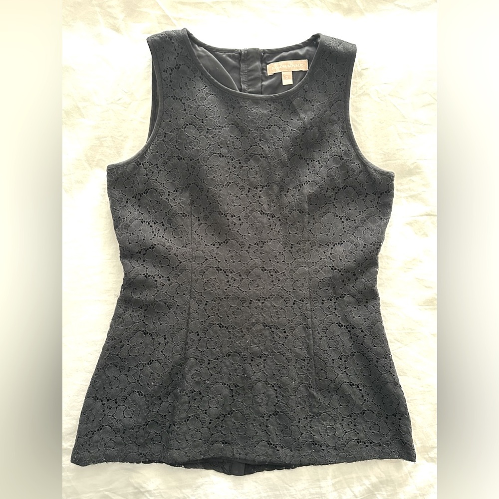 Banana Republic Black Lace Stretch Tank Top